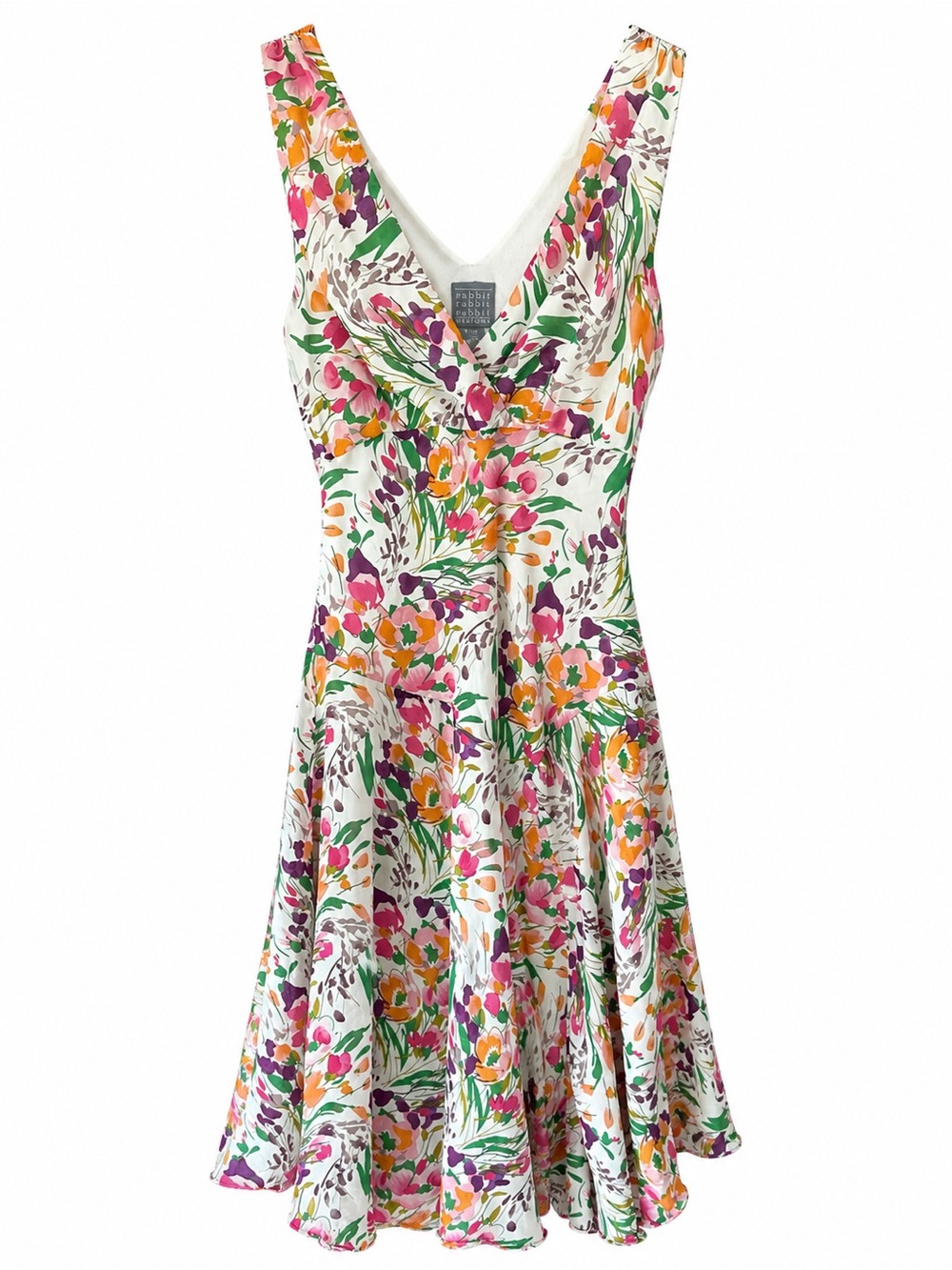 Vintage Rabbit Rabbit Rabbit Designs Floral Fit & Flare Dress – Size 6 - Picture 2 of 9
